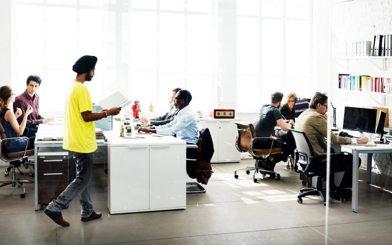 Divers group of people is working at the office Divers group of people is working at the office